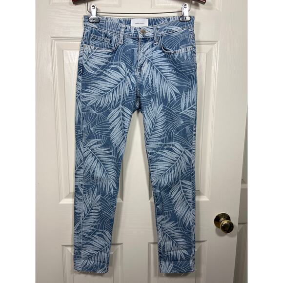 Current/Elliot The Stiletto Wily Palm Leaf Skinny Jeans 25 Everyday Casual - Picture 2 of 9